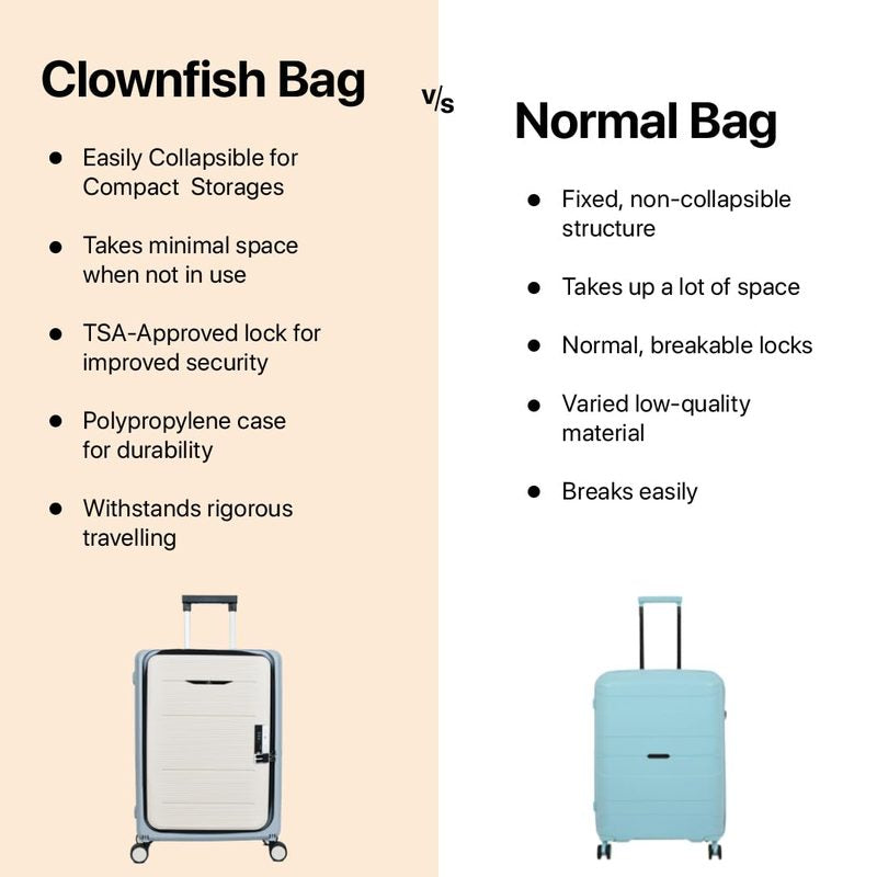 Clownfish collapsible suitcase - ideal for road trips