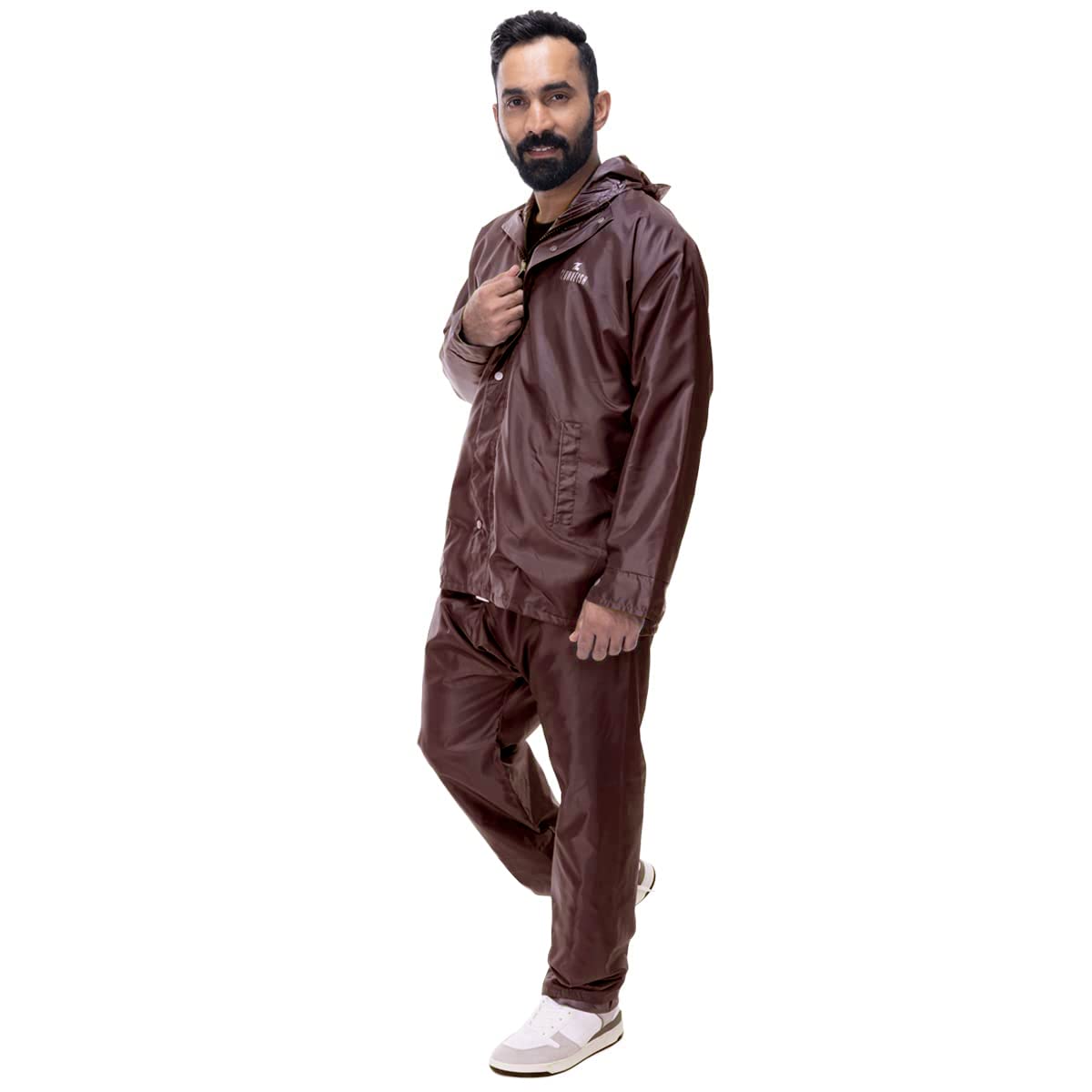 Clownfish rain coat - cycling in the rain