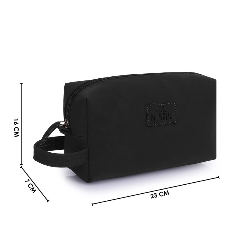 Clownfish black travel bag - compact toiletry organizer