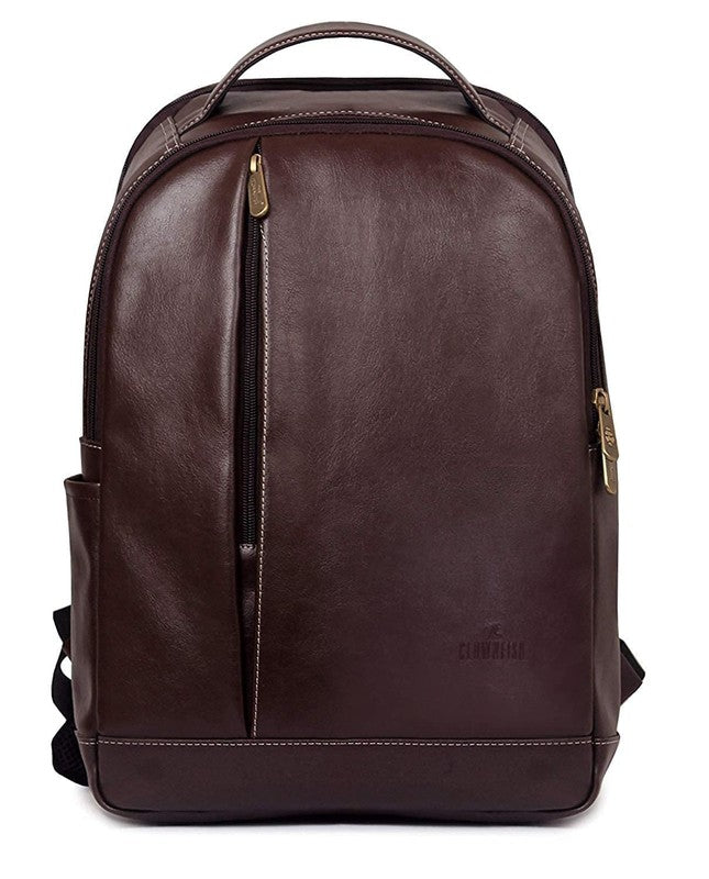 The Clownfish Fredrick 27 liters Faux Leather Mature Laptop Backpack f