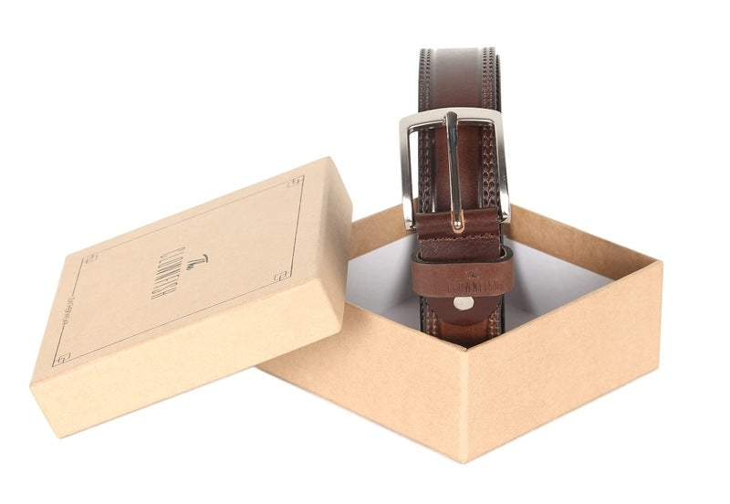 Clownfish Men's Genuine Leather Belt - Casual Office Use
