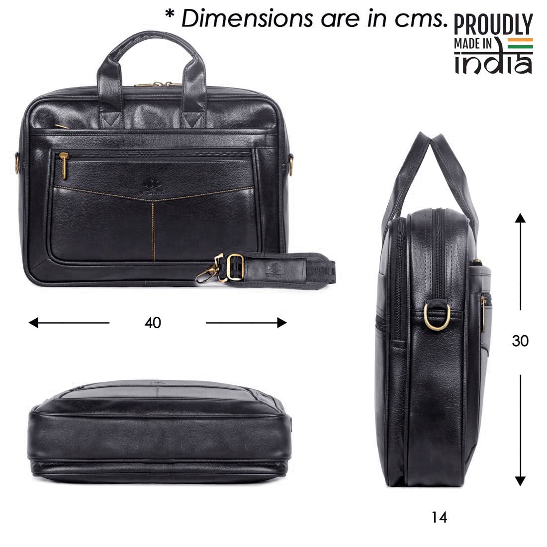 Clownfish faux leather bag - Stylish briefcase for meetings