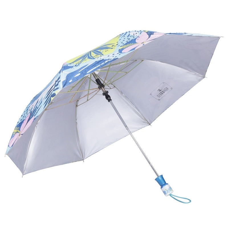 THE CLOWNFISH Umbrella 2- Fold Auto Open Waterproof 190 T Polyester Double Coated Silver Lined Umbrellas For Men and Women