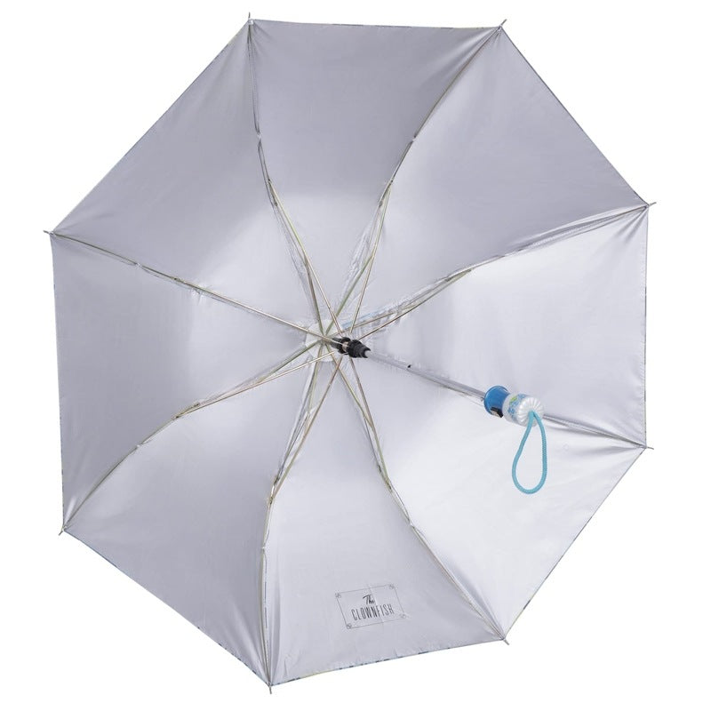 THE CLOWNFISH Umbrella 2- Fold Auto Open Waterproof 190 T Polyester Double Coated Silver Lined Umbrellas For Men and Women