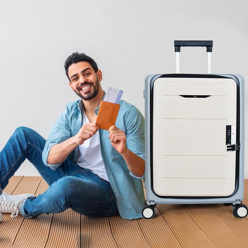 Clownfish suitcase in Coffee - stylish for business trips