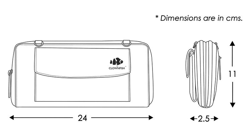 Clownfish genuine leather purse - Day trip essentials