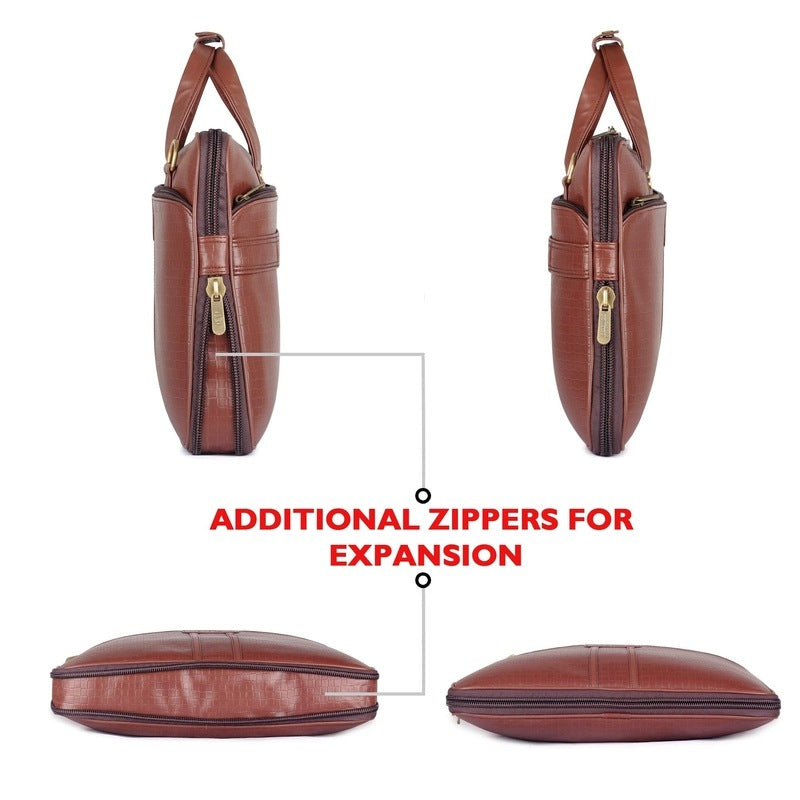 Clownfish Vegan Leather Briefcase - Business Meetings