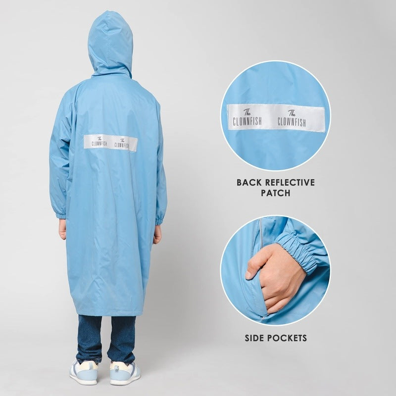 CLOWNFISH Kids Raincoat with Storage Bag - Convenient for travel