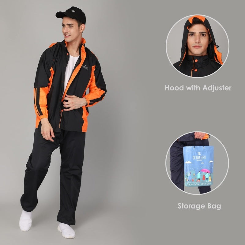 Clownfish Men's Raincoat in Black - Stylish weather protection
