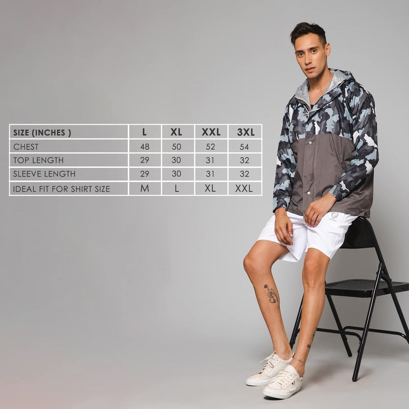Clownfish Men's Reversible Rain Jacket - Travel Companion