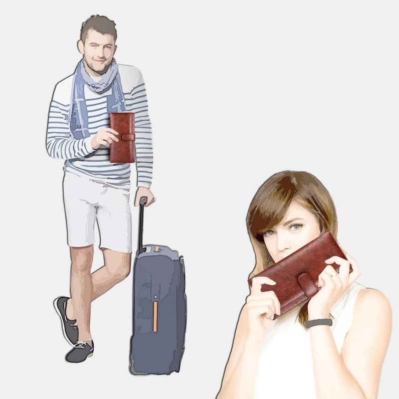 Clownfish Travel Wallet Tan - Perfect for business trips