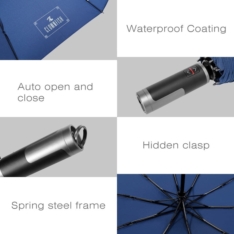 Clownfish cerulean blue umbrella - stylish protection