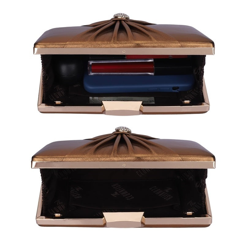 Clownfish Faux Leather Womens Party Clutch - Formal Occasions