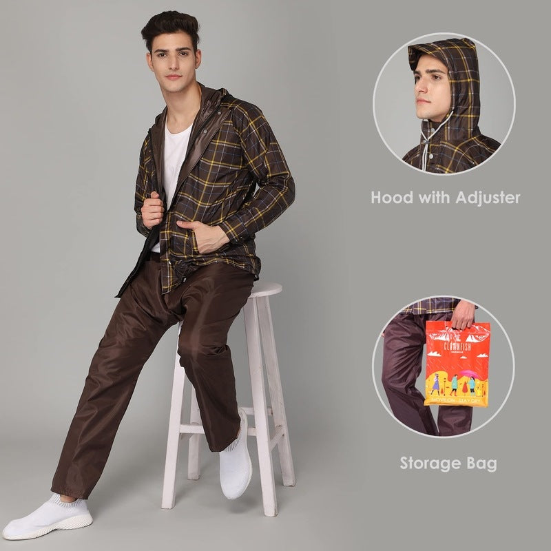 Clownfish Majestic Brown Raincoat - Rainy Days