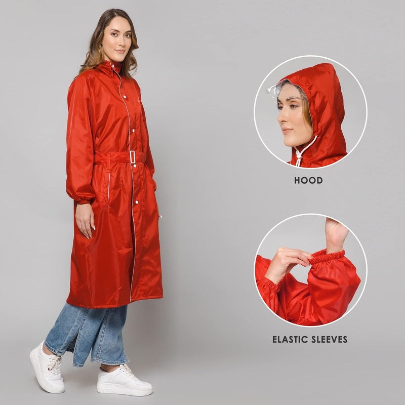 CLOWNFISH Women's Raincoat - Safe and Chic in Low Light