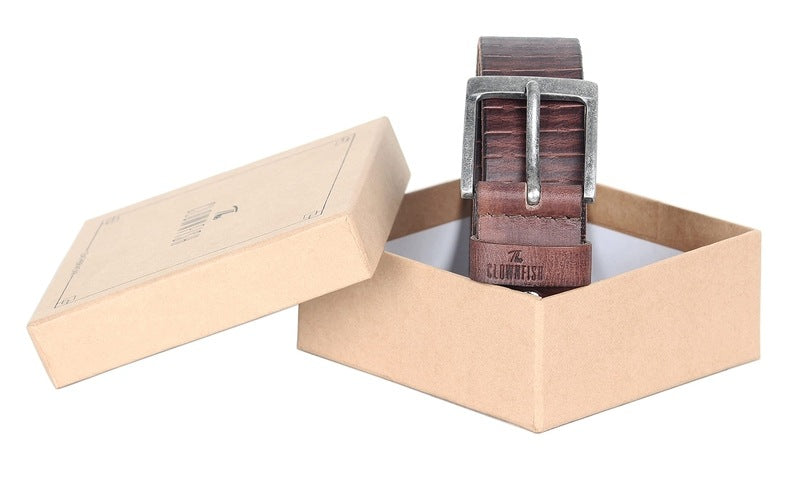 CLOWNFISH men's leather belt - office wear