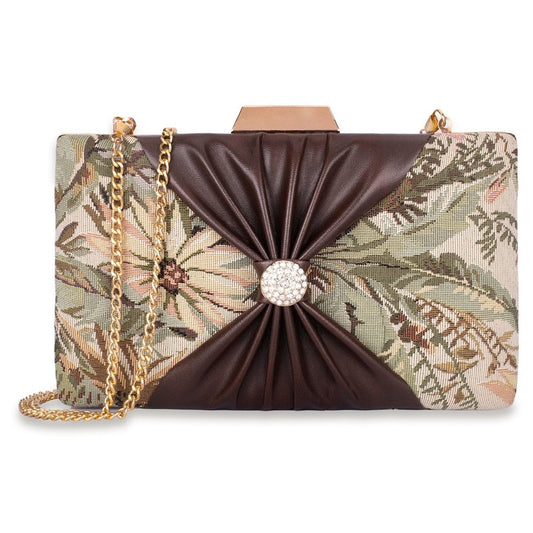 Clownfish Beige Clutch - Perfect for Parties