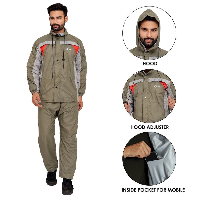 Clownfish Men's Striped Raincoat - Hiking Protection