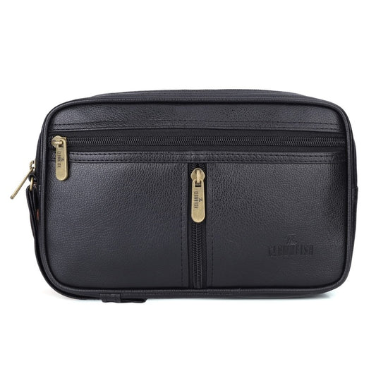 Clownfish black travel pouch - unisex compact organizer