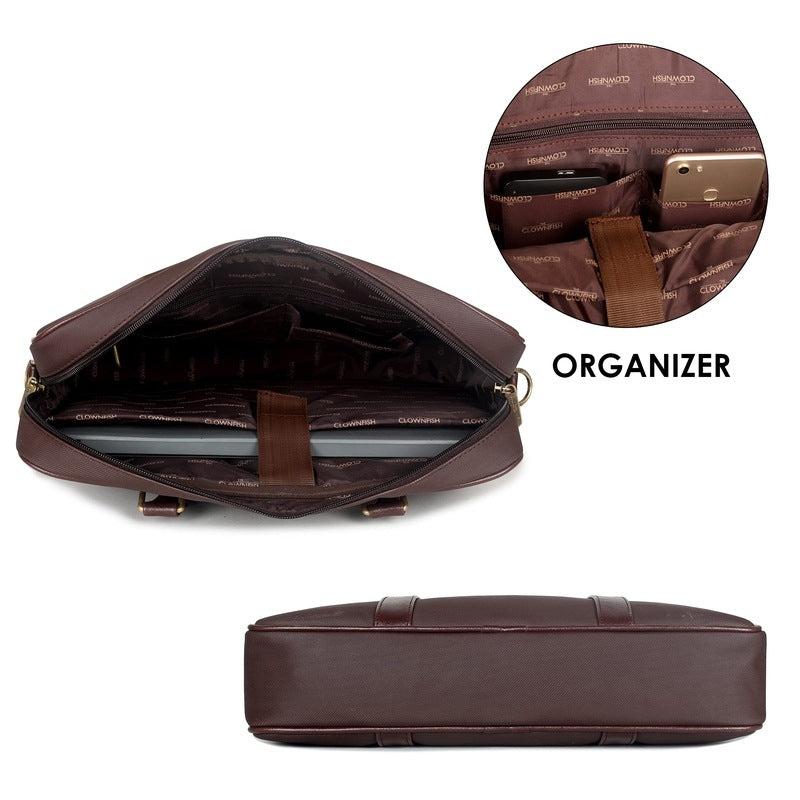 Clownfish faux leather laptop bag - travel accessory