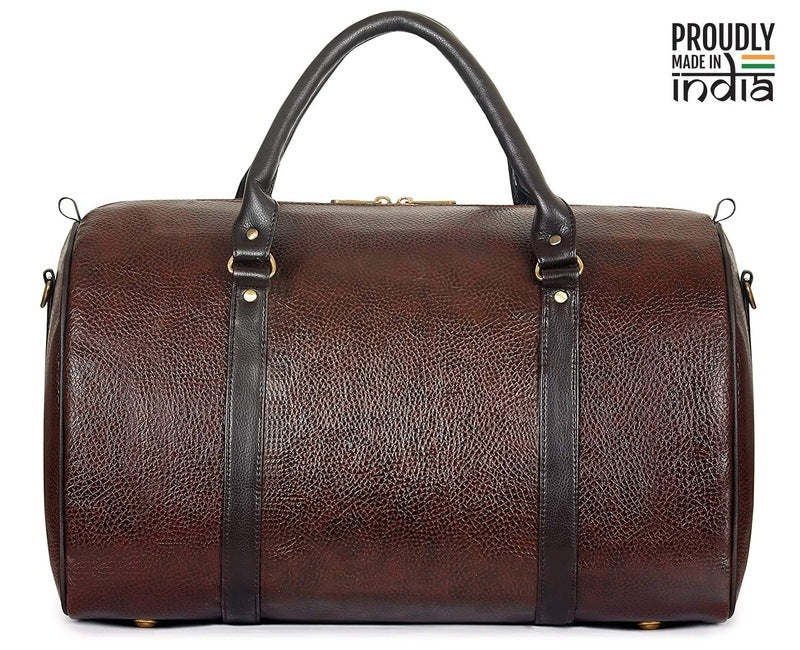 The Clownfish faux leather 27 Cms Travel Duffle(TCFDBFL-R34LCHO1_Brown)