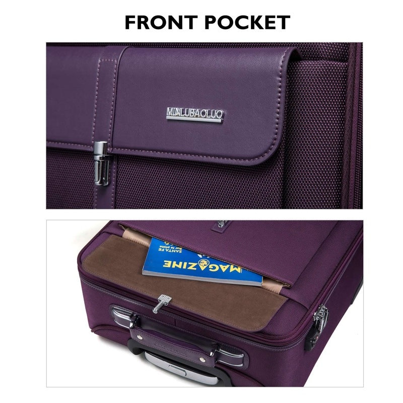 CLOWNFISH faux leather suitcase - laptop roller for professionals