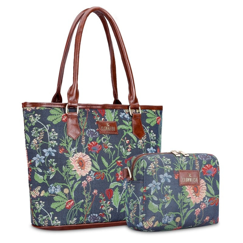 Clownfish Navy Blue Floral Sling Bag - Casual Outings