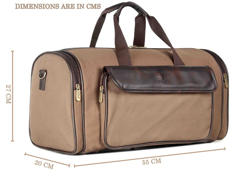 Clownfish khaki canvas bag - stylish travel accessory