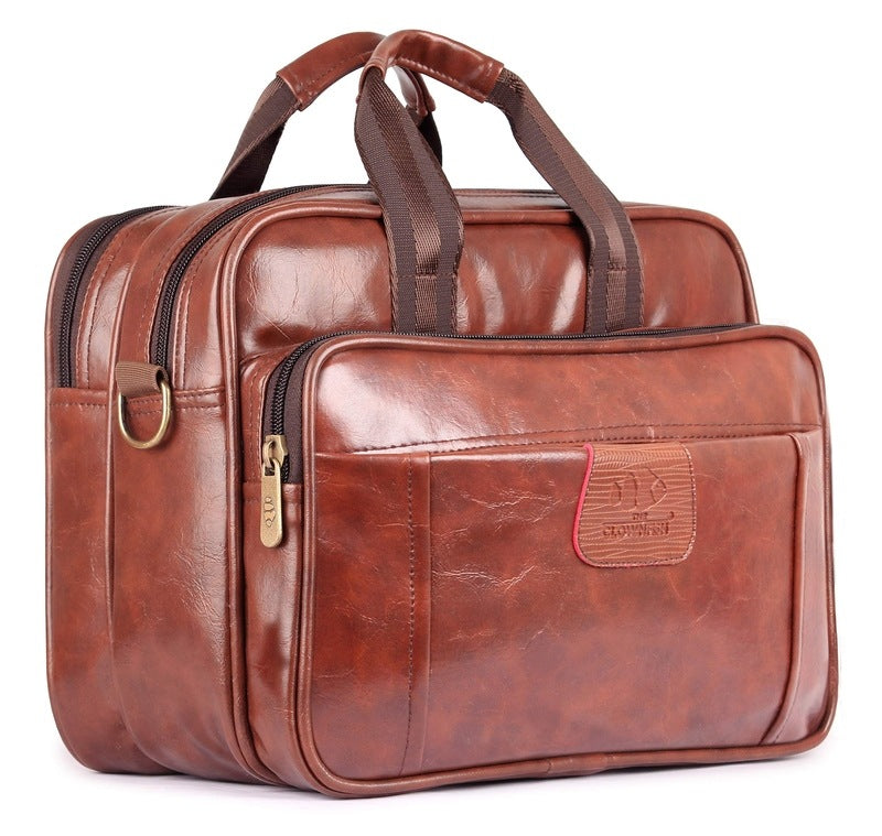 Clownfish Burnt Brown Tiffin Bag - Convenient Hard Shell Design