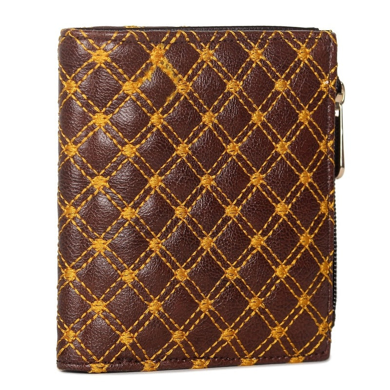 Clownfish Zoya Collection - Women's wallet with checkered embroidery