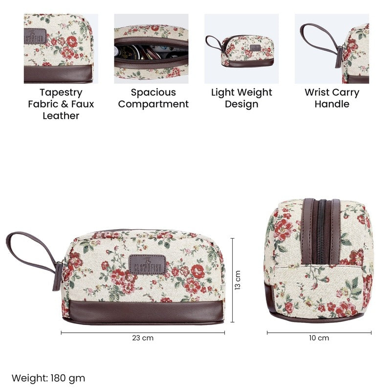 Clownfish Jolly White Floral Bag - Compact for gym use