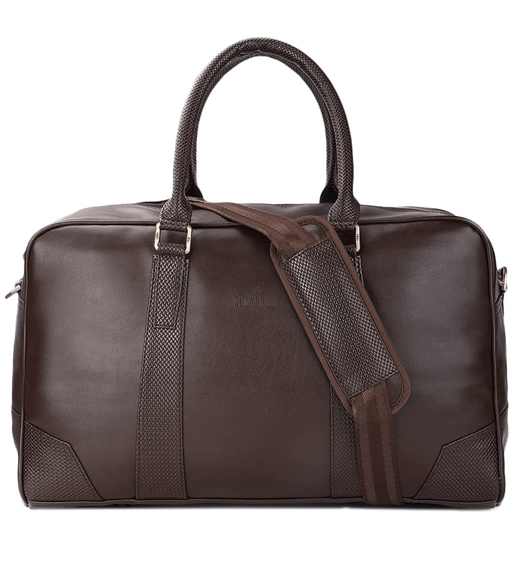 Duffle bag faux sales leather