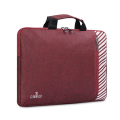 THE CLOWNFISH Rex Series Polyester Unisex 14 inch Laptop Sleeve Tablet Case with Comfortable Carry Handle (Maroon)