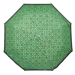 THE CLOWNFISH Umbrella Savior Series 3 Fold Auto Open Waterproof 190 T Polyester Double Coated Silver Lined Umbrellas For Men and Women (Floral- Dark Green)