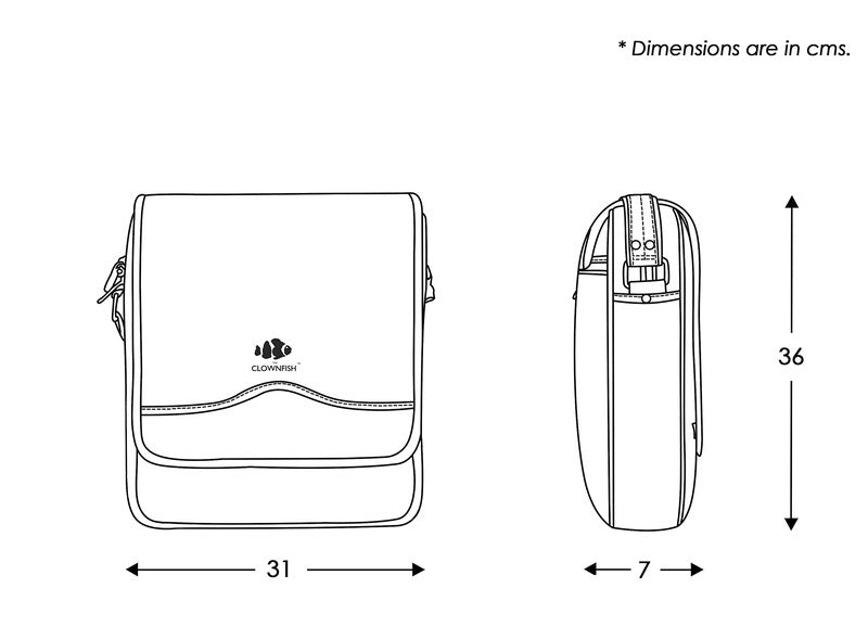 Clownfish Synthetic Laptop Messenger Bag - Business Use