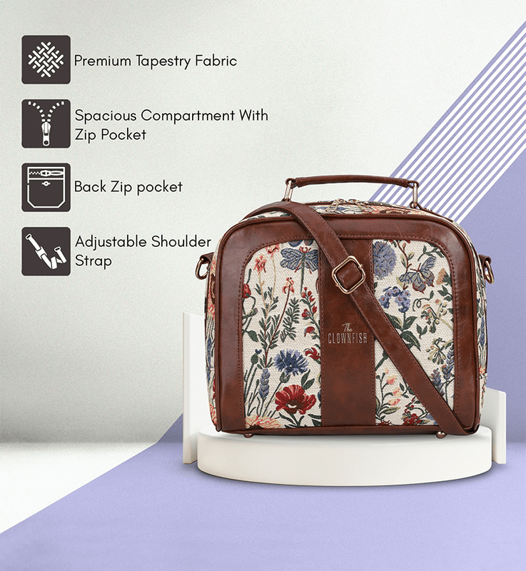Elsie Series Tapestry Crossbody Sling Bag