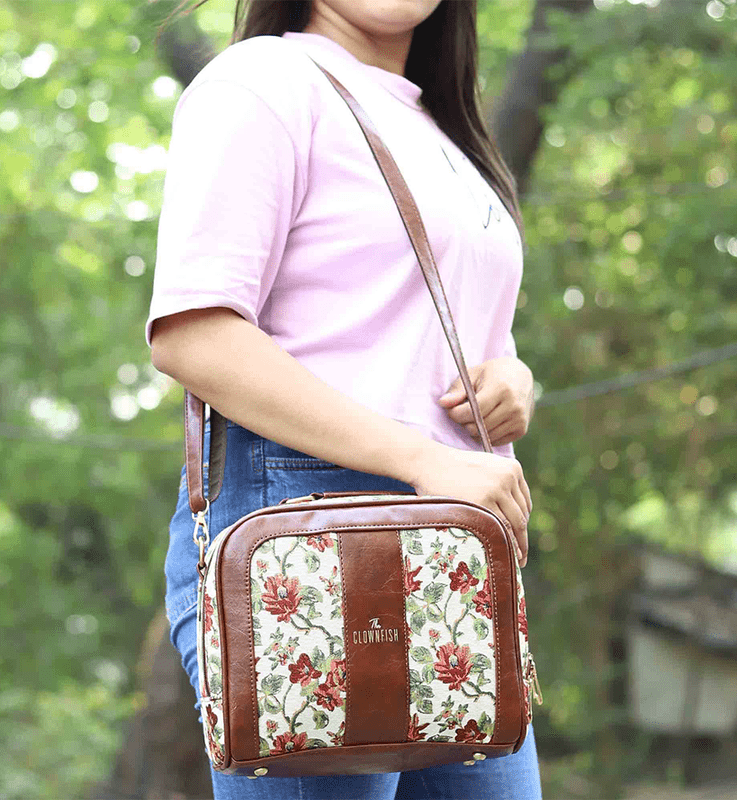 Elsie Series Tapestry Crossbody Sling Bag