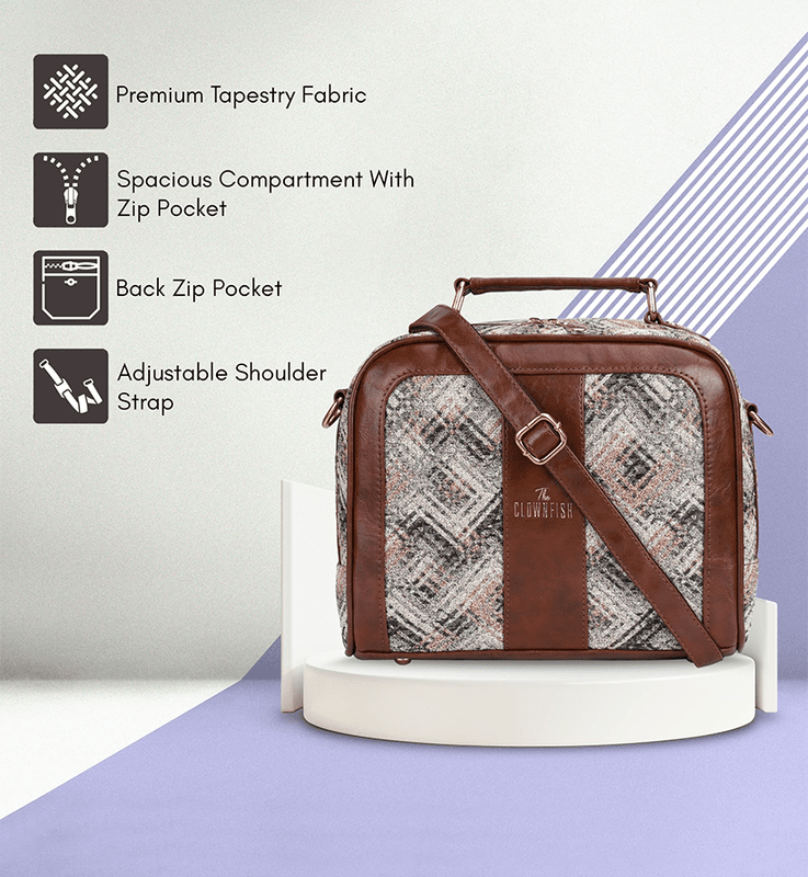 Elsie Series Tapestry Crossbody Sling Bag