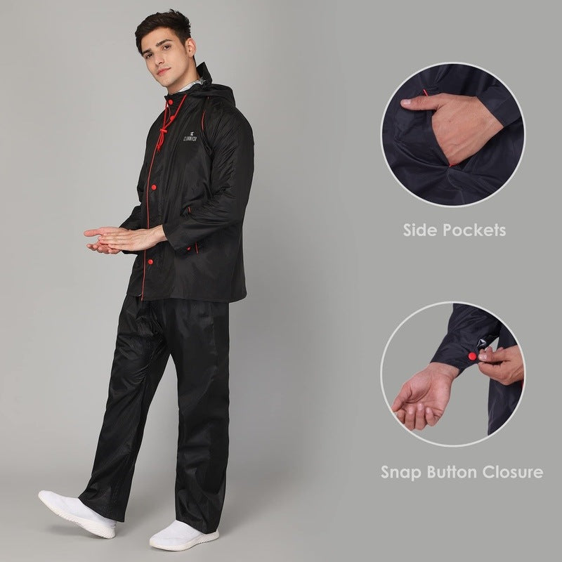 Clownfish Men's Solid Raincoat - Travel essential