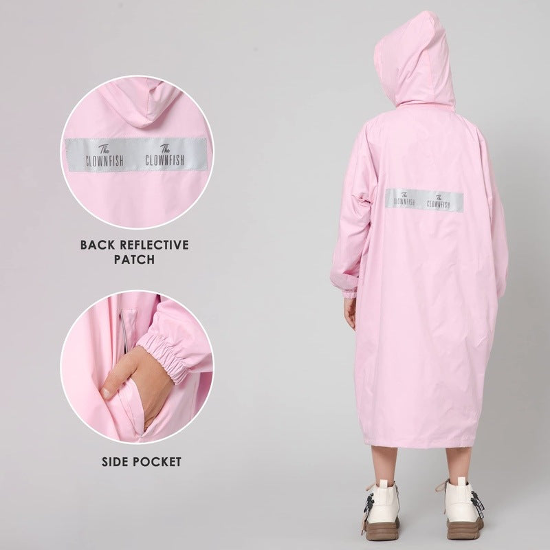 CLOWNFISH Waterproof Raincoat - Safety and style in Blush Pink
