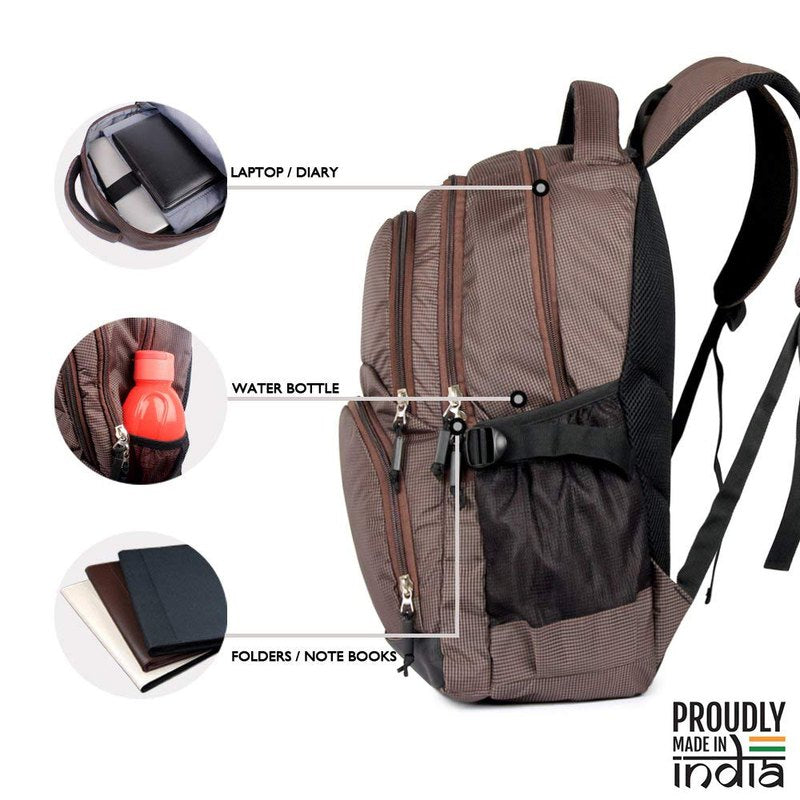 Clownfish Peanut Brown Laptop Backpack - Travel Companion