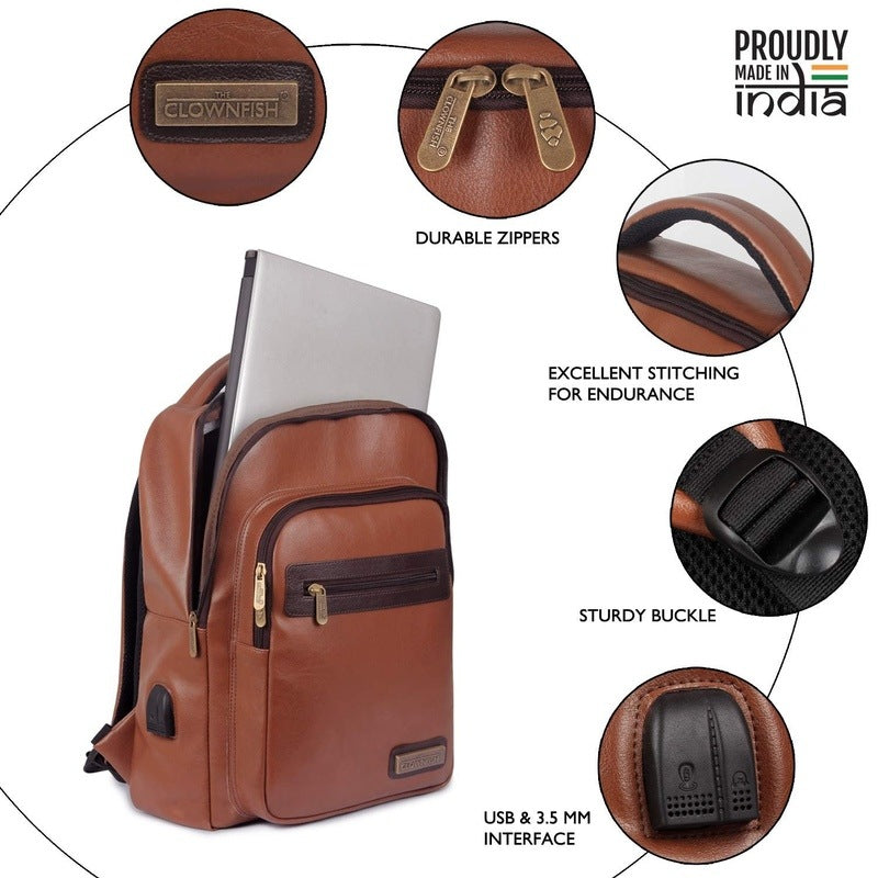 Clownfish Mud Brown Backpack - Ideal for Biking