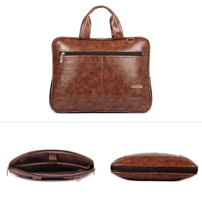 Clownfish Faux Leather Briefcase - Business Trips