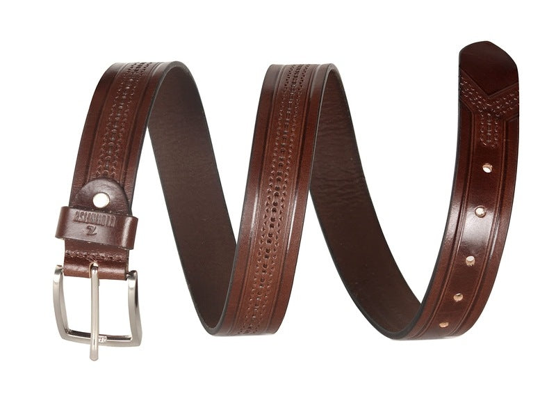 Clownfish Men's Comfortable Leather Belt - Ideal for casual outings