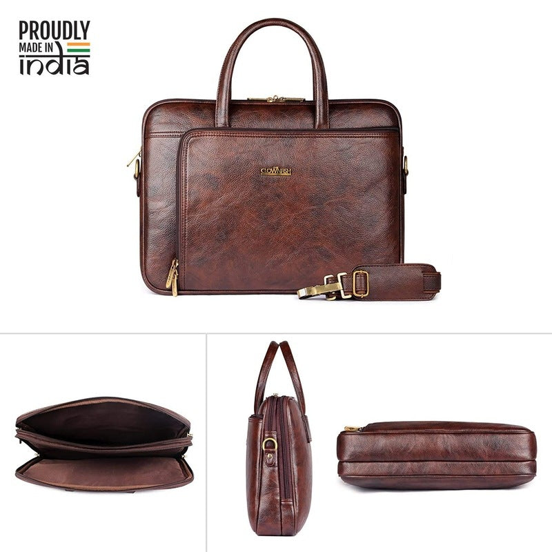 Clownfish dark brown laptop bag - Daily commute