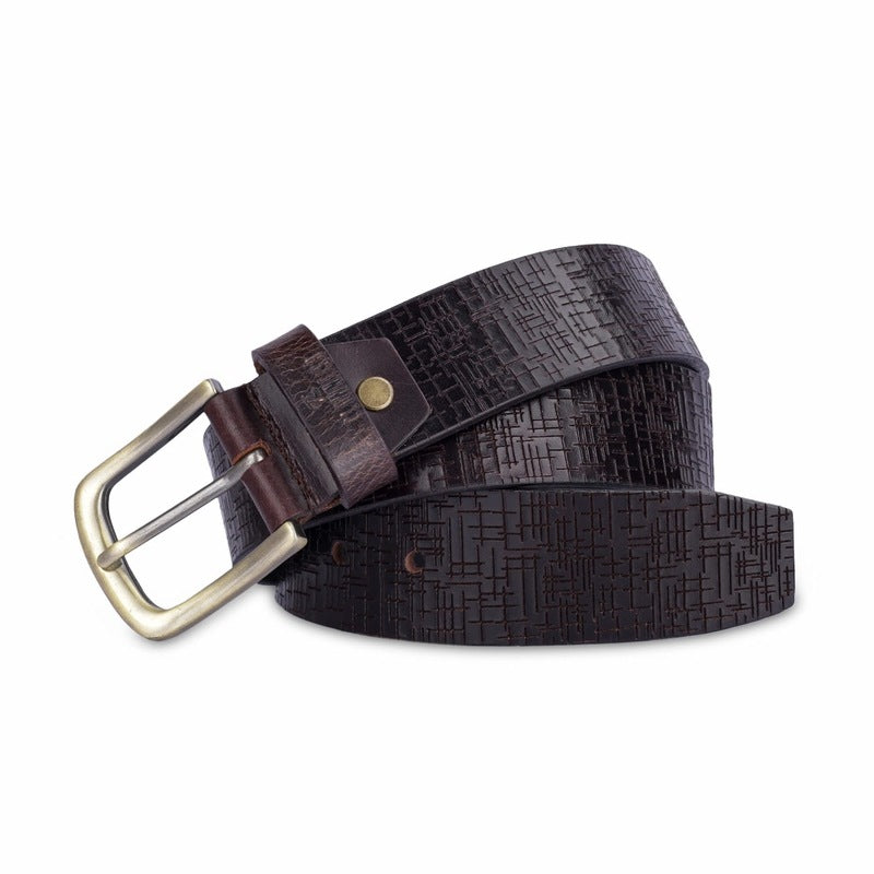 Clownfish Brown Leather Belt - Everyday Wear