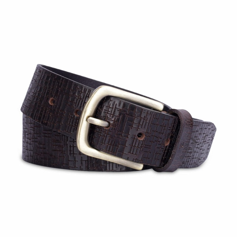 CLOWNFISH brown leather belt - trendy accessory