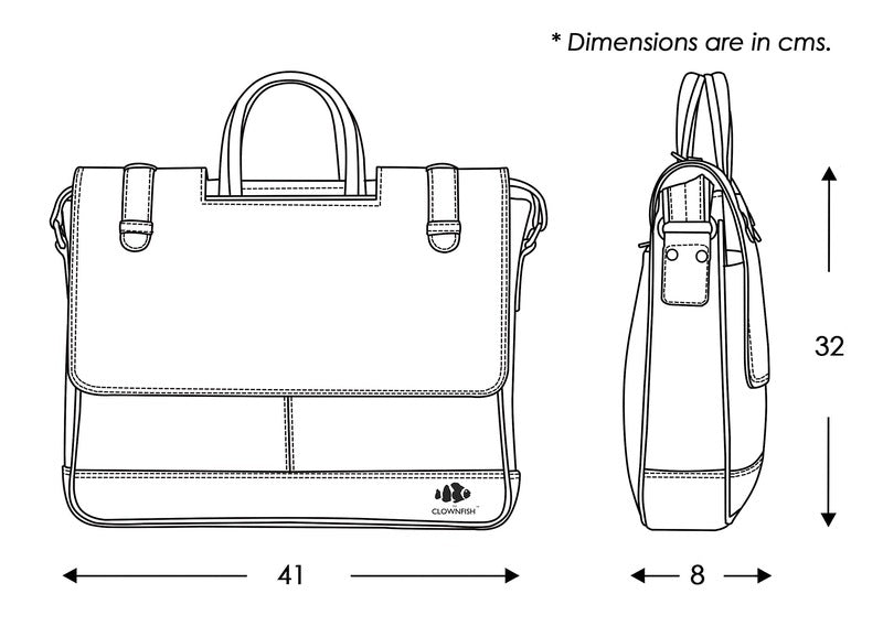 Clownfish faux leather laptop bag - travel companion