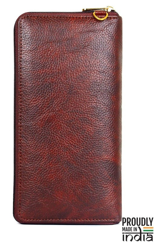 Clownfish Virgo Wallet - Elegant Tan Bag for Business