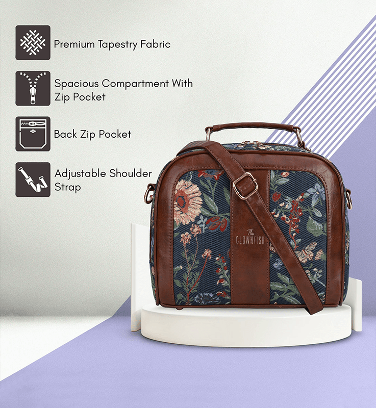 Elsie Series Tapestry Crossbody Sling Bag